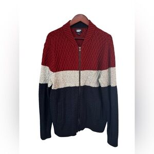 Land’s End Vintage Mens Wool Blend Full Zip Sweater Grandpa-Core Sz Large 42-44